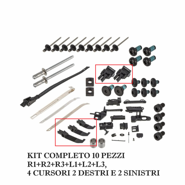 kit riparazione R+L+4GUIDE Fiat 500 Cabrio per capote Rinforzati 10pezzi - immagine 3