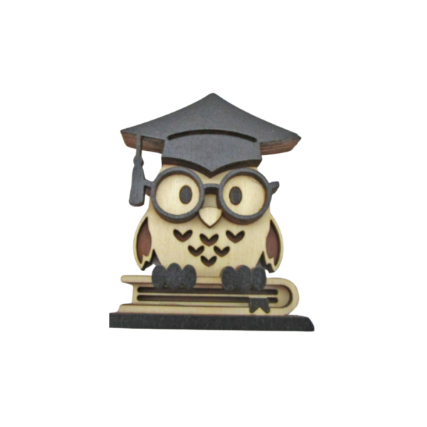 Gufo Laurea Personalizzato 3D - Soprammobile o Calamita - immagine 2